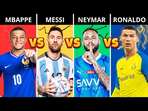 Comparison: Ronaldo vs Messi vs Mbappé vs Neymar