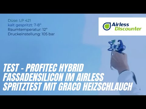 Test - ProfiTec Hybrid Fassadensilicon im Airless Spritztest mit Graco Heizschlauch