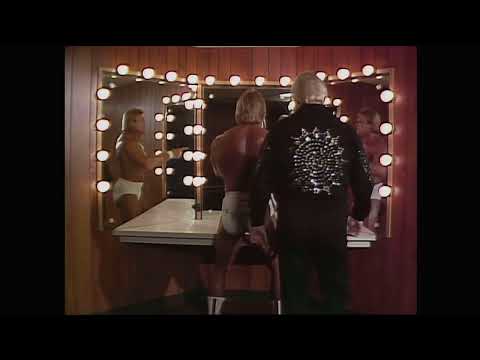 Paul Orndorff flexes in a mirror & calls Hulk Hogan a crybaby - 10/4/1986 - WWF