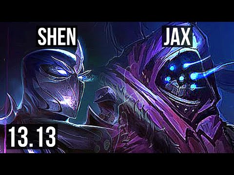SHEN vs JAX (TOP) | 7.0M mastery, 3/0/4, 2100+ games | NA Master | 13.13