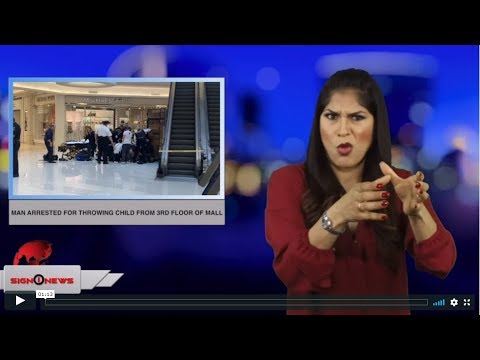 Man arrested for throwing child from 3rd floor of mall (ASL - 4.13.19)
