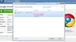 How to fix Internet Explorer download error "This Program contained a Virus and was deleted"