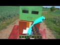 Realistic Minecraft In Real Life Zombie Villager Vs Pickaxe IRL Animation
