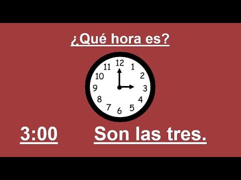 Telling Time in Spanish. ¿Qué hora es?