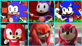 Sonic The Hedgehog Movie - Rewrite Sonic vs Knuckles Uh Meow All Designs Compilation