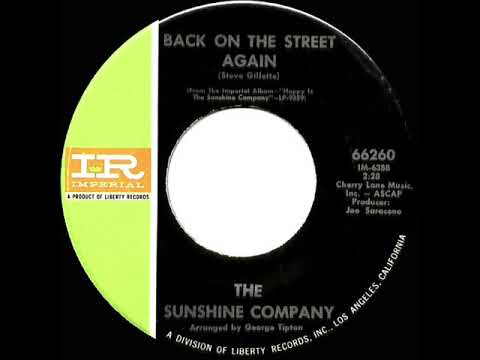 1967 HITS ARCHIVE: Back On The Street Again - The Sunshine Company (mono 45)