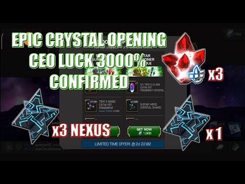 EPIC OPENING ON MY CHANNEL 3X5* AND 3X6* NEXUS CRYSTALS - MARVEL CONTEST OF CHAMPIONS #CEOLUCK