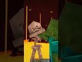 Minecraft when a Skeleton shoots a Zombie #shorts