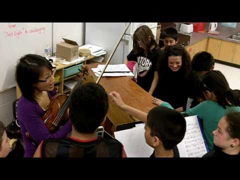 Lynn Kuo violin; Marianna Humetska, piano: School show in Maple, Ontario