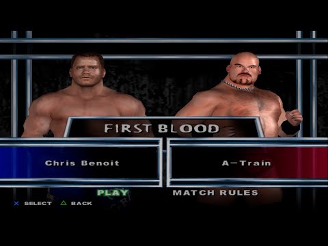 WWE SmackDown! Here Comes the Pain - Chris Benoit VS A-Train (FIRST BLOOD)