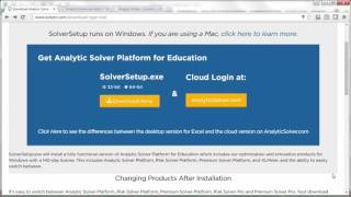 Installing and Using Analytic Solver Desktop and Cloud