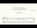 Keith Jarrett • True Blues • Piano Transcription