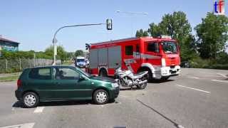 preview picture of video 'MOTORCYCLE CRASH - Motorrad vs. Pkw, Feuerwehr Stuttgart, 09.06.2014.'