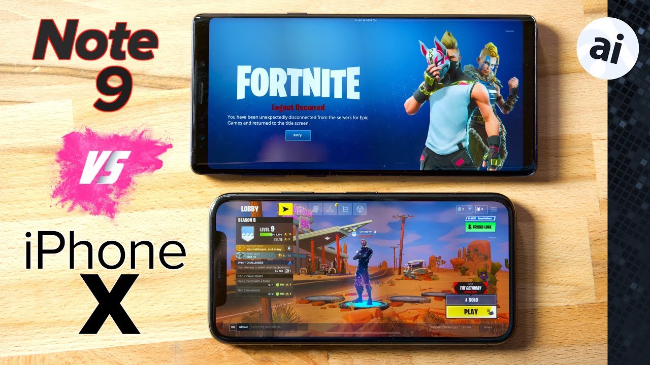 Fortnite: Note 9 vs iPhone X - Which phone for gaming?