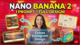 AI Design Agent : Nano Banana 2 | Graphics Design With AI | Text Prompt To Social Media Images
