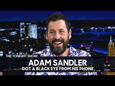 Adam Sandler's Phone Gave Him a Black Eye (Extended) | The Tonight Show Starring Jimmy Fallon