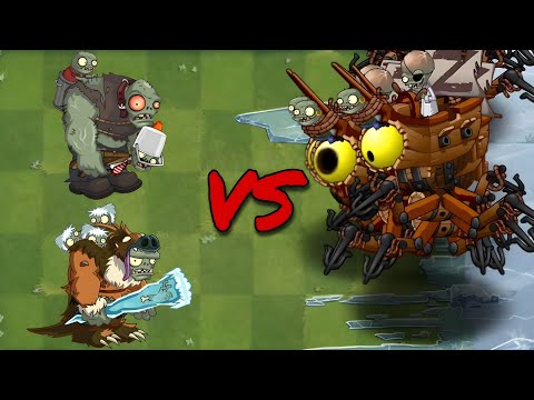 Giga Gargantuar & IceAge Gargantuar Vs. 10 Pirate Zomboss / Plants Vs. Zombies 2