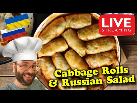 Ukrainian Stuffed Cabbage Rolls "Golubtsi / Holubtsi / Halupki / Golumpki" | Russian Salad