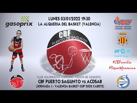 Videohighlights Cadete Gasoprix CBF Puerto - ACDSAB (J1 VALENCIA BASKET CUP 2022)