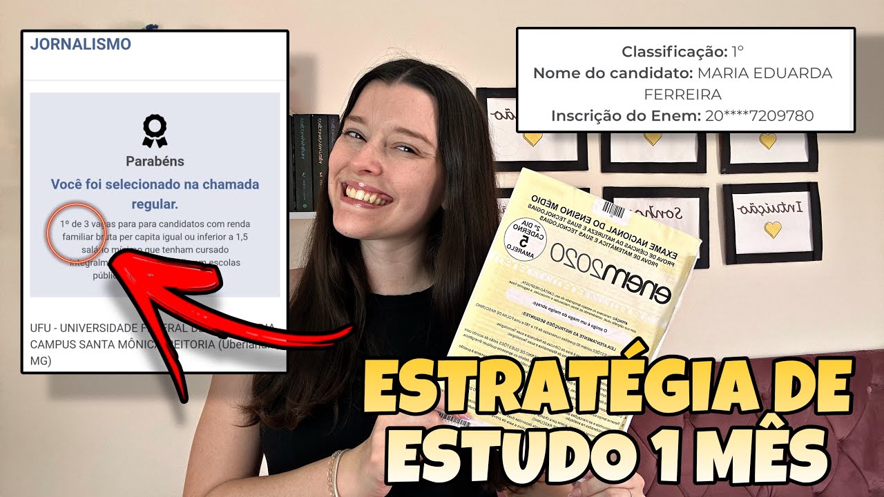 A MELHOR ESTRATÉGIA DE ESTUDO DE 1 MÊS PARA O ENEM 2024 | Estudar Faltando 1 Mês Para o Enem!