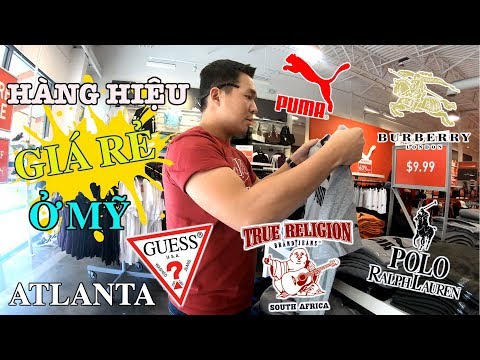 HÀNG HIỆU GIÁ RẺ Ở MỸ || OUTLET MALL P1: POLO, PUMA, TRUE RELIGION - ÔNG ĐỊA, BURBERRY, GUESS
