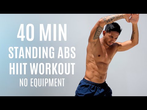 40 Min ALL STANDING ABS HIIT – Flat Stomach & Lower Belly Fat Burn Workout