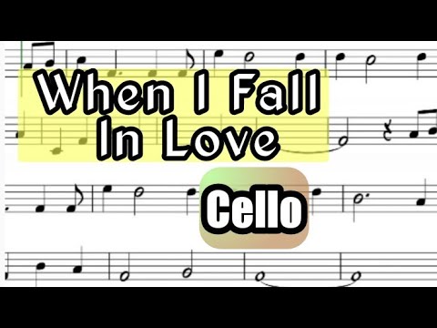 When I Fall In Love I Cello or Trombone Sheet Music Backing Track Play Along Partitura