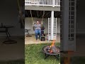 Man swings and falls into fire 🔥 😳