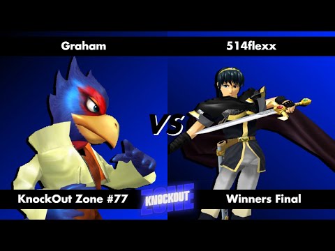 KnockOut Zone #77 - SSBM Winners Final - Graham (Falco) vs 514flexx (Marth)