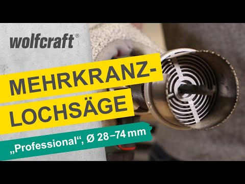 Mehrkranzlochsäge "Professional":  Für Holz, Kunststoff & Trockenbauplatten | wolfcraft