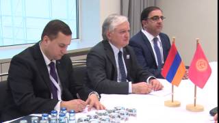 Встреча Эдварда Налбандяна с министром ИД Кыргызстана