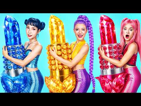 Rich vs. Poor vs. Super Rich: Huntrix Mermaid Makeover Contest! KPop Demon Hunters