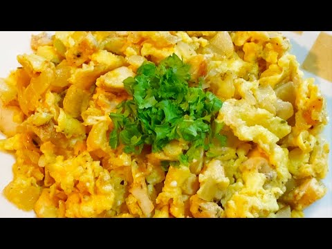 Fried Egg with Chicken Recipe / Breakfast Recipes