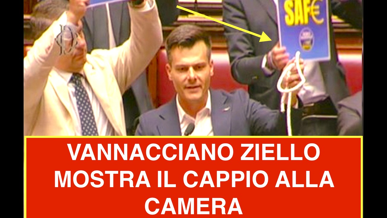 VANNACCIANO ZIELLO MOSTRA IL CAPPIO ALLA CAMERA