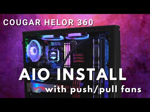 Cougar Helor 360 Radiator Unboxing and Installation - PC Build - Time Lapse (push/pull fans)