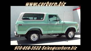 preview picture of video 'SOLD! - 1978 Ford Bronco Ranger XLT 4x4 at Car Barn in Fruita, CO'