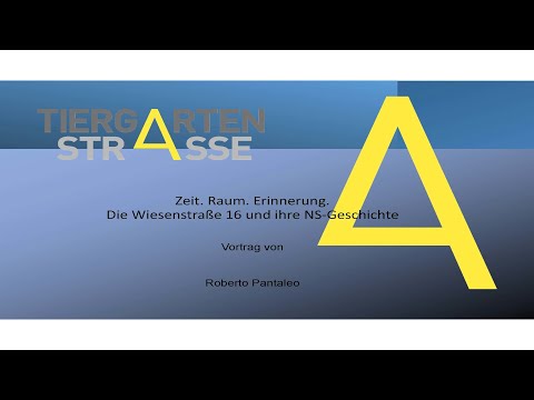 Wiesenstrasse 16, Casamento em Berlim, Vortrag von Roberto Pantaleo