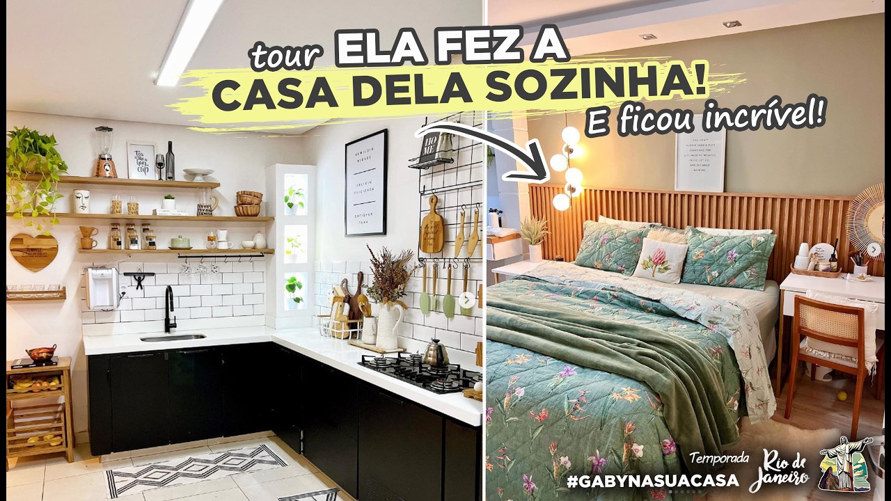 ELA fez a CASA dos SONHOS sozinha e aos POUCOS com muito ESFORÇO e ficou INCRÍVEL | Gaby Garciia