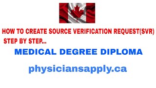 HOW TO CREATE SOURCE VERIFICATION REQUEST(SVR)//MEDICAL DEGREE DIPLOMA#MCC#IMGs