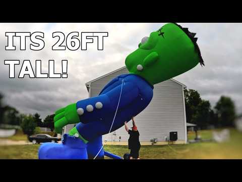 GIANT Frankenstein's Monster Halloween Inflatable! | Unbox, Set up Take down & review!