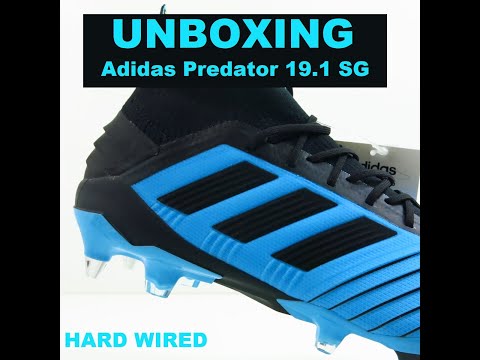 Unboxing ADIDAS PREDATOR 19.1 SG Hard Wired F99988 Blue Football Boots