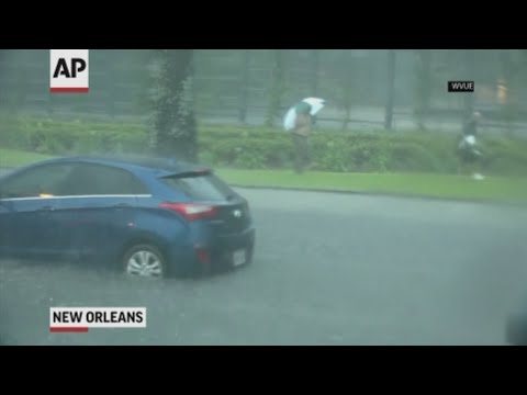 A storm swamped streets in New Orleans and prompted a tornado warning as concerns grew that even worse weather, including a possible hurricane, could strike Louisiana and other states along the Gulf of Mexico within days. (July 10)