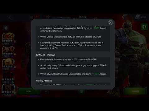 Rise of the BP uncollected mode : Gladiator Hulk fight showing his sp1 and sp2 : MCOC