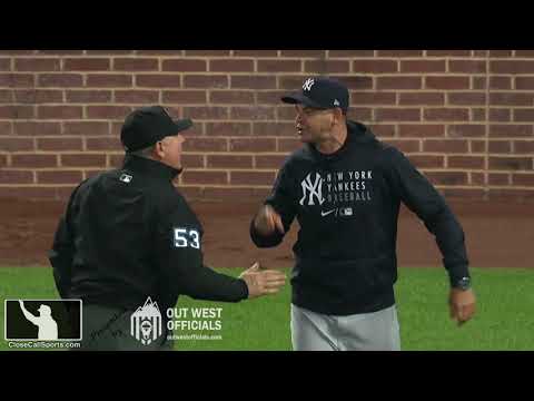 Ejection 018 - Greg Gibson Ejects Aaron Boone During Argument After Yankees are Denied Replay Review
