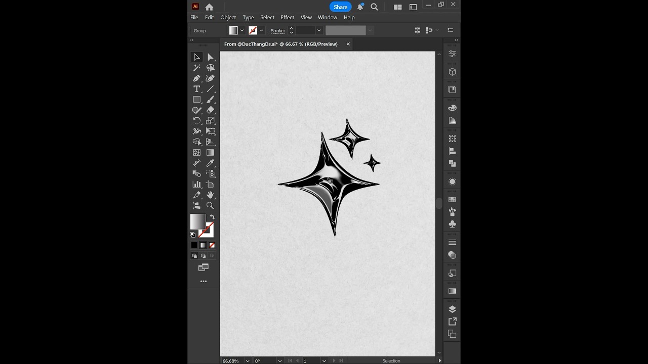 Adobe Illustrator 2025 Tips - How to Create a Metal Texture Effect #ducthangds