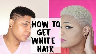 How to safely bleach hair platinum blonde / How to bleach natural hair \ How to get white hair