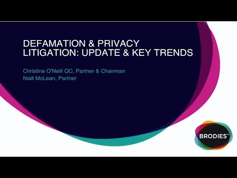 Defamation & privacy litigation: Update & key trends