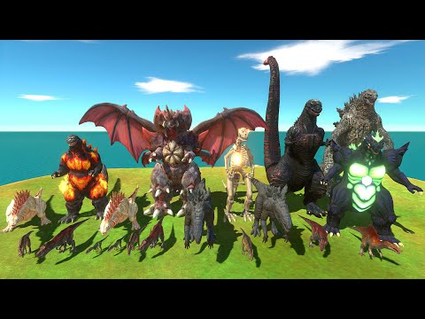 Kaiju Monster War - Destoroyah + Godzilla Burning VS Godzilla 2014 + Shin Godzilla