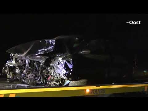 Automobilist heeft geluk van de wereld na eenzijdig ongeluk A1 richting Hengelo