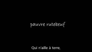 Pauvre Rutebeuf avec la parole